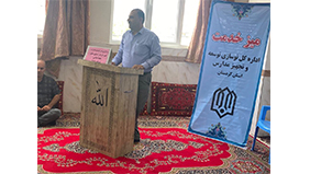 برگزاری میز خدمت امور آبفا سنندج در مسجد شهرک دوشان